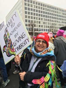 Participant in Women's March, January 2017